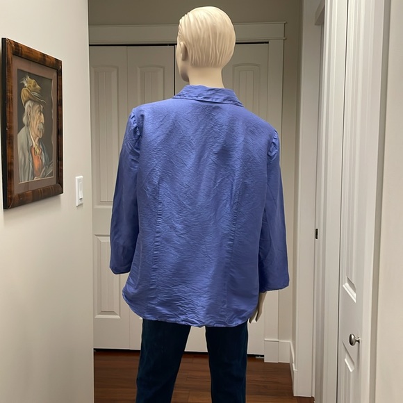 Chico’s Women’s Blue Silk 3/4 Sleeve Blouse Size 16 (Chico’s 3) - Picture 3 of 8
